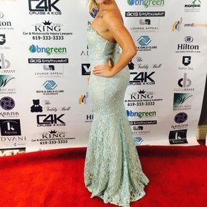 Sequin Hearts Dress Teal